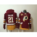 Nike Washington Redskins 21 Sean Taylor Burgundy Red Stitched Pullover Hoodie