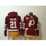 Nike Washington Redskins 21 Sean Taylor Burgundy Red Stitched Pullover Hoodie