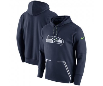 Men's Seattle Seahawks Nike College Navy Champ Drive Vapor Speed Pullover Hoodie