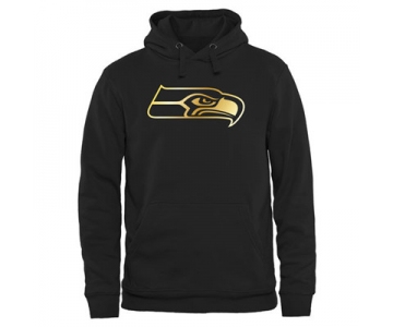 NFL Seattle Seahawks Men's Pro Line Black Gold Collection Pullover Hoodies Hoody