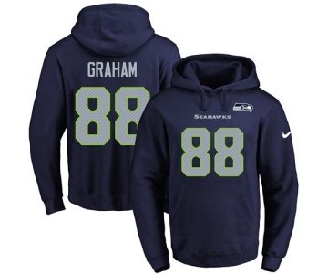 Nike Seahawks #88 Jimmy Graham Navy Blue Name & Number Pullover NFL Hoodie