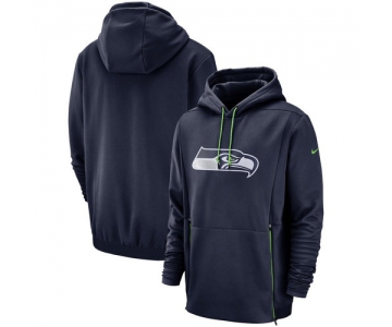 Seattle Seahawks Nike Sideline Performance Player Pullover Hoodie College Navy