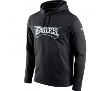 Men's Philadelphia Eagles Nike Black Circuit Wordmark Essential Performance Pullover Hoodie