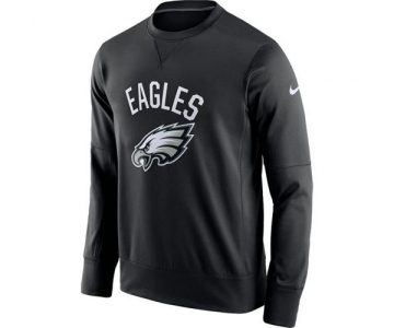 Men's Philadelphia Eagles Nike Black Sideline Circuit Performance Sweatshirt