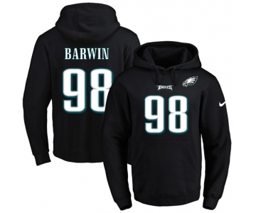 Nike Eagles #98 Connor Barwin Black Name & Number Pullover NFL Hoodie