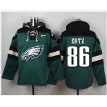 Nike Philadelphia Eagles #86 Zach Ertz Midnight Green Player Pullover NFL Hoodie