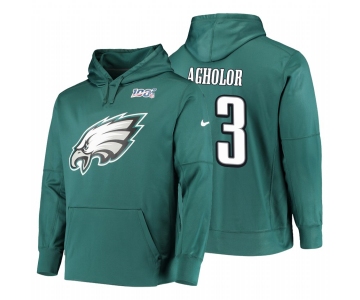 Philadelphia Eagles #13 Nelson Agholor Nike NFL 100 Primary Logo Circuit Name & Number Pullover Hoodie Midnight Green
