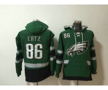 Philadelphia Eagles #86 Zach Ertz Green Stitched Pullover Hoodie