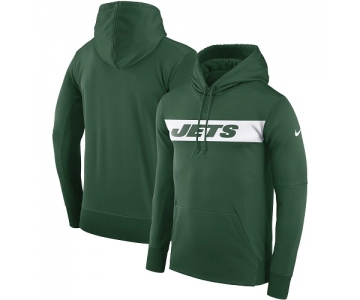 Men's New York Jets Nike Green Sideline Team Performance Pullover Hoodie