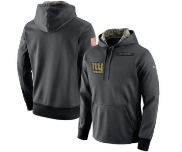 Men's New York Giants Nike Anthracite Salute to Service Player Performance Hoodie
