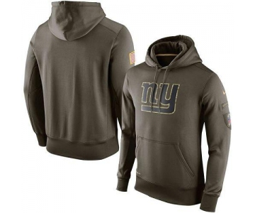 Men's New York Giants Nike Olive Salute To Service KO Performance Hoodie