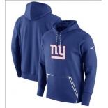 Men's New York Giants Nike Royal Champ Drive Vapor Speed Performance Pullover Hoodie