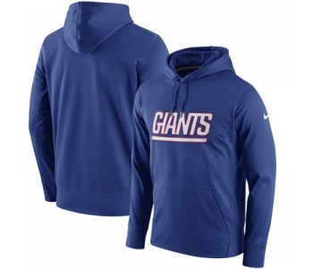 Men's New York Giants Nike Royal Circuit Wordmark Essential Performance Pullover Hoodie