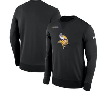 Men's Minnesota Vikings Nike Black Sideline Team Logo Performance Sweatshirt