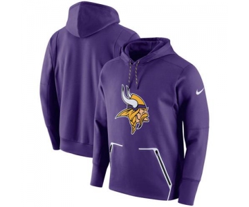 Men's Minnesota Vikings Nike Purple Champ Drive Vapor Speed Performance Pullover Hoodie