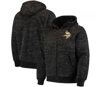 Minnesota Vikings G-III Sports by Carl Banks Discovery Sherpa Full-Zip Jacket - Heathered Black