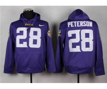Nike Minnesota Vikings #28 Adrian Peterson Purple Hoodie