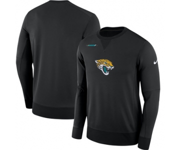 Men's Jacksonville Jaguars Nike Black Sideline Team Logo Performance Sweatshirt