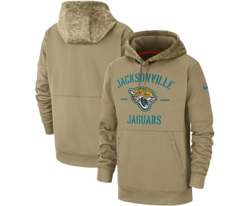 Men's Jacksonville Jaguars Nike Tan 2019 Salute to Service Sideline Therma Pullover Hoodie