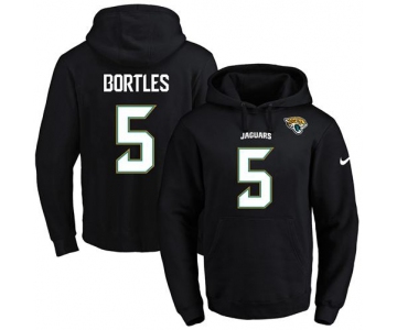 Nike Jaguars #5 Blake Bortles Black Name & Number Pullover NFL Hoodie