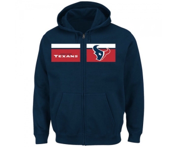 Houston Texans Majestic Touchback Full-Zip Hoodie - Navy
