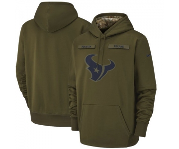 Houston Texans Nike Salute to Service Sideline Therma Performance Pullover Hoodie - Olive