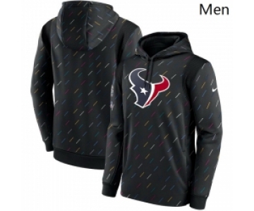 Men Houston Texans Nike Charcoal 2021 NFL Crucial Catch Therma Pullover Hoodie