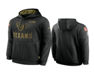 Men's Houston Texans Black 2020 Salute to Service Sideline Performance Pullover Hoodie