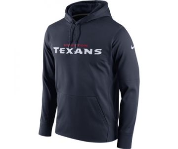 Men's Houston Texans Nike Navy Circuit Wordmark Essential Performance Pullover Hoodie