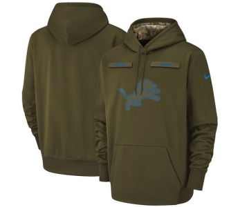 Detroit Lions Nike Salute to Service Sideline Therma Performance Pullover Hoodie - Olive