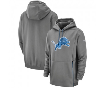 Detroit Lions Nike Sideline Performance Player Pullover Hoodie Gray