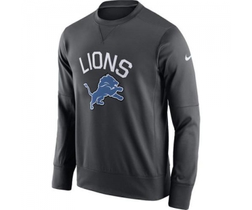 Men's Detroit Lions Nike Anthracite Sideline Circuit Performance Sweatshirt