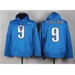 Nike Detroit Lions #9 Matthew Stafford Light Blue Hoodie