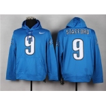 Nike Detroit Lions #9 Matthew Stafford Light Blue Hoodie