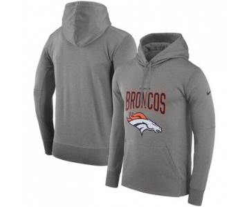 Denver Broncos Nike Sideline Property of Performance Pullover Hoodie Gray