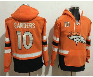 Men's Denver Broncos #10 Emmanuel Sanders 2016 Orange Team Color Stitched NFL Hoodie