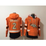 Men's Denver Broncos #2 Patrick Surtain II Orange Ageless Must-Have Lace-Up Pullover Hoodie