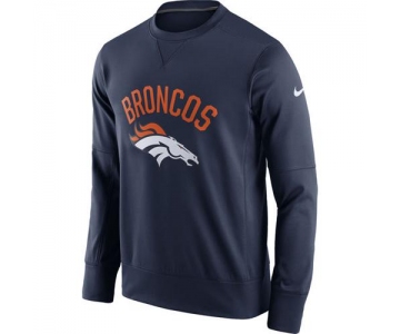 Men's Denver Broncos Nike Navy Sideline Circuit Performance Sweatshirt