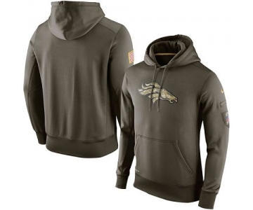 Men's Denver Broncos Nike Olive Salute To Service KO Performance Hoodie