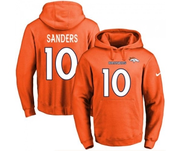 Nike Broncos #10 Emmanuel Sanders Orange Name & Number Pullover NFL Hoodie