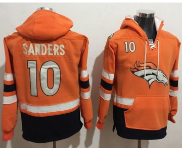 Nike Denver Broncos #10 Emmanuel Sanders Orange Navy Blue Name & Number Pullover NFL Hoodie