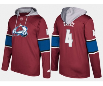 Adidas Colorado Avalanche 4 Tyson Barrie Name And Number Burgundy Hoodie