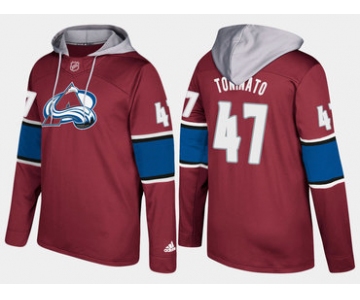 Adidas Colorado Avalanche 47 Dominic Toninato Name And Number Burgundy Hoodie