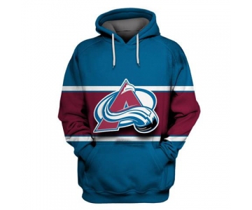 Men's Colorado Avalanche Blue All Stitched Hooded Sweatshirt