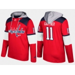Adidas Washington Capitals 11 Mike Gartner Retired Red Name And Number Hoodie