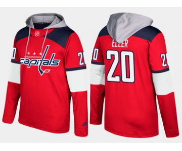 Adidas Washington Capitals 20 Lars Eller Name And Number Red Hoodie
