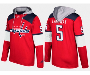 Adidas Washington Capitals 5 Rod Langway Retired Red Name And Number Hoodie