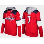 Adidas Washington Capitals 7 Yvon Labre Retired Red Name And Number Hoodie