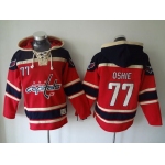 Men's Washington Capitals #77 T.J. Oshie Old Time Hockey Red Hoodie