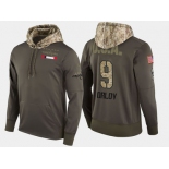 Nike Washington Capitals 9 Dmitry Orlov Olive Salute To Service Pullover Hoodie